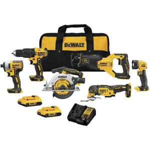 imageDEWALT 20V MAX BRUSHLESS 6 Tool Kit DCK675D2