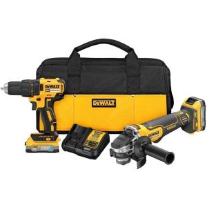 imageDEWALT 20V MAX Drill And Grinder Kit Power Tool Set 2 Batteries and Charger Included DCK231E2