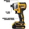 imageDEWALT 20V MAX Impact Driver Kit Cordless Storage Bag Battery and Charger Included DCF787C1Impact Kit w 1 Battery