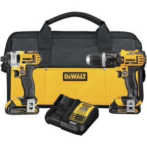 imageDEWALT DCK285C2 20Volt MAX LiIon Compact 15 Ah Hammer Drill and Impact Combo KitCombo Kit