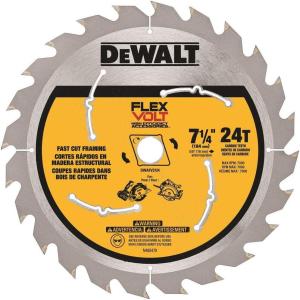 imageDEWALT Circular Saw Blade 7 14 Inch 24 Tooth Wood Cutting DWAFV372424Tooth