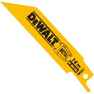 imageDEWALT Reciprocating Saw Blades Straight Back 4Inch 14 TPI 5Pack DW4807