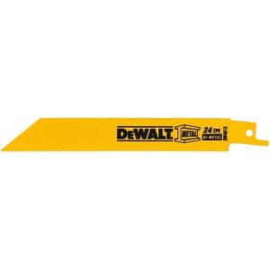 imageDEWALT Reciprocating Saw Blades Straight Back 6Inch 24 TPI 25Pack DW4813B25